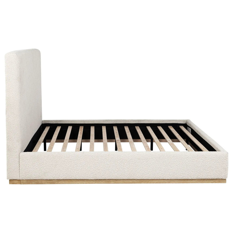 Knox Upholstered EASTERN KING Panel Bed Cream by Unique Piece Furniture