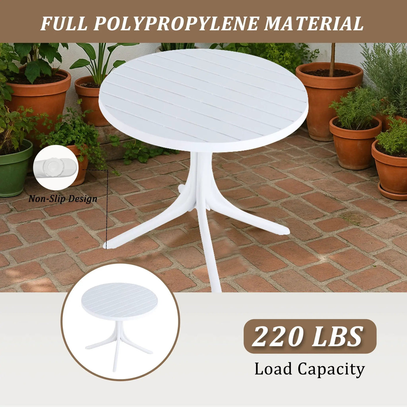 4 Modern Stackable Plastic Armchair Matched With Round Table by HouseOfZazla