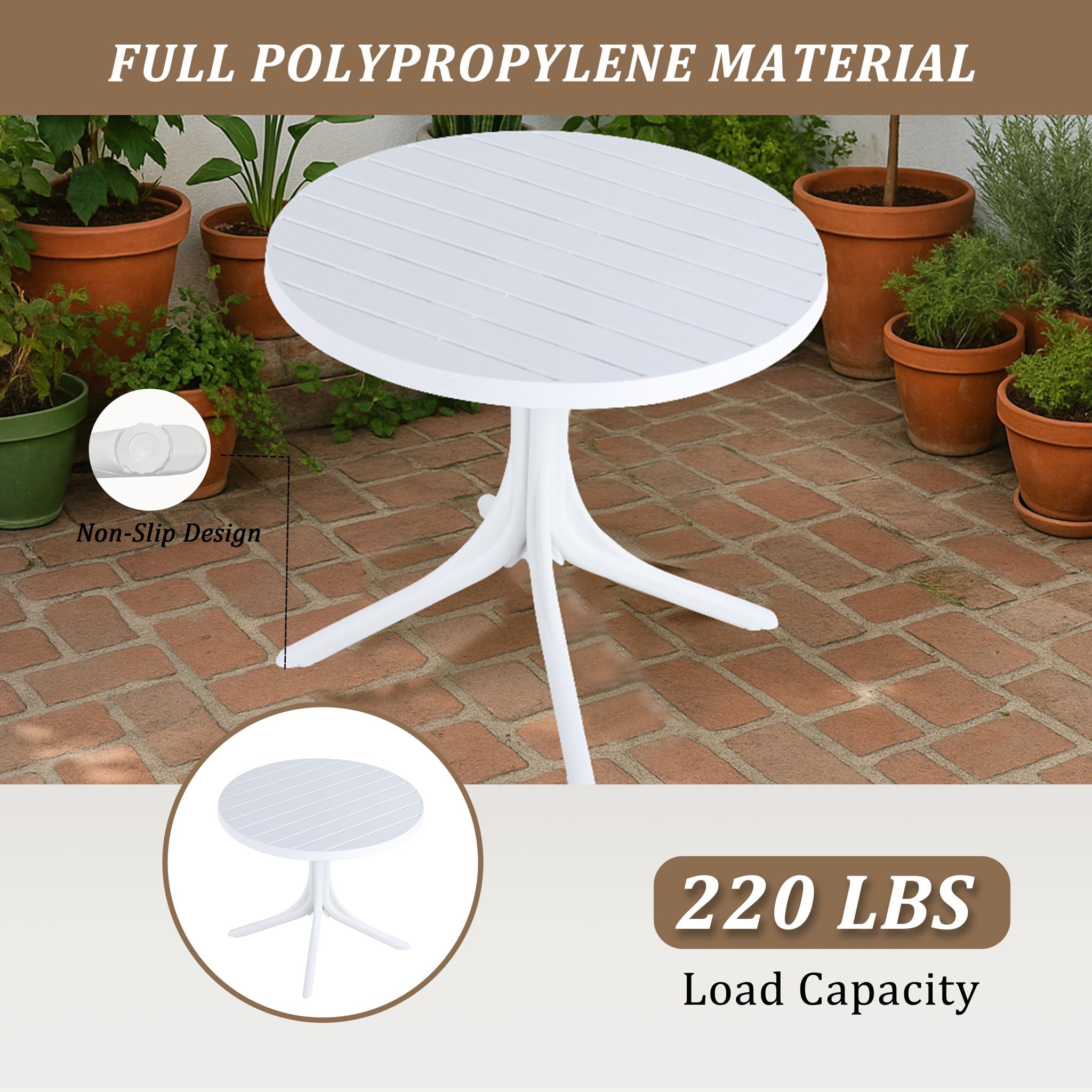 4 Modern Stackable Plastic Armchair Matched With Round Table by HouseOfZazla