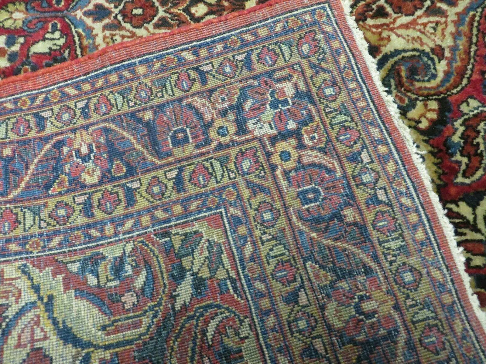 3' 5" X 5' Antique Handmade Indian Agra Fine Weave Wool Rug Organic dye Nice by Jewel Rugs