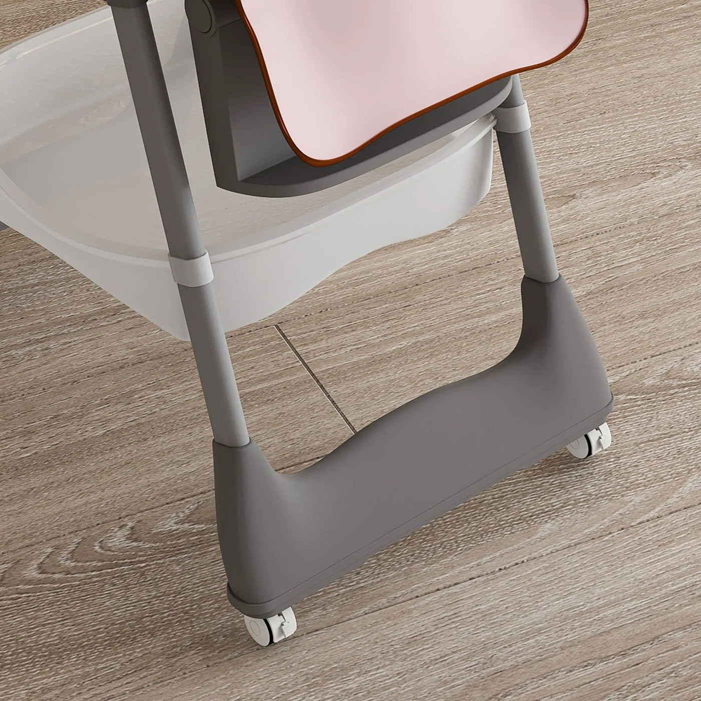 Adjustable Baby High Chair 0-6 Years, Portable Infant Feeding Seat With Safety Belt, Silent Lockable Wheels by Unique Piece Furniture