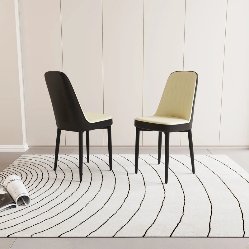 Modern Dining Chair With Cushions And Metal Legs by Unique Piece Furniture