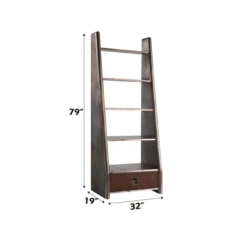 Brancaster - Bookcase - Aluminum by Unique Piece Furniture