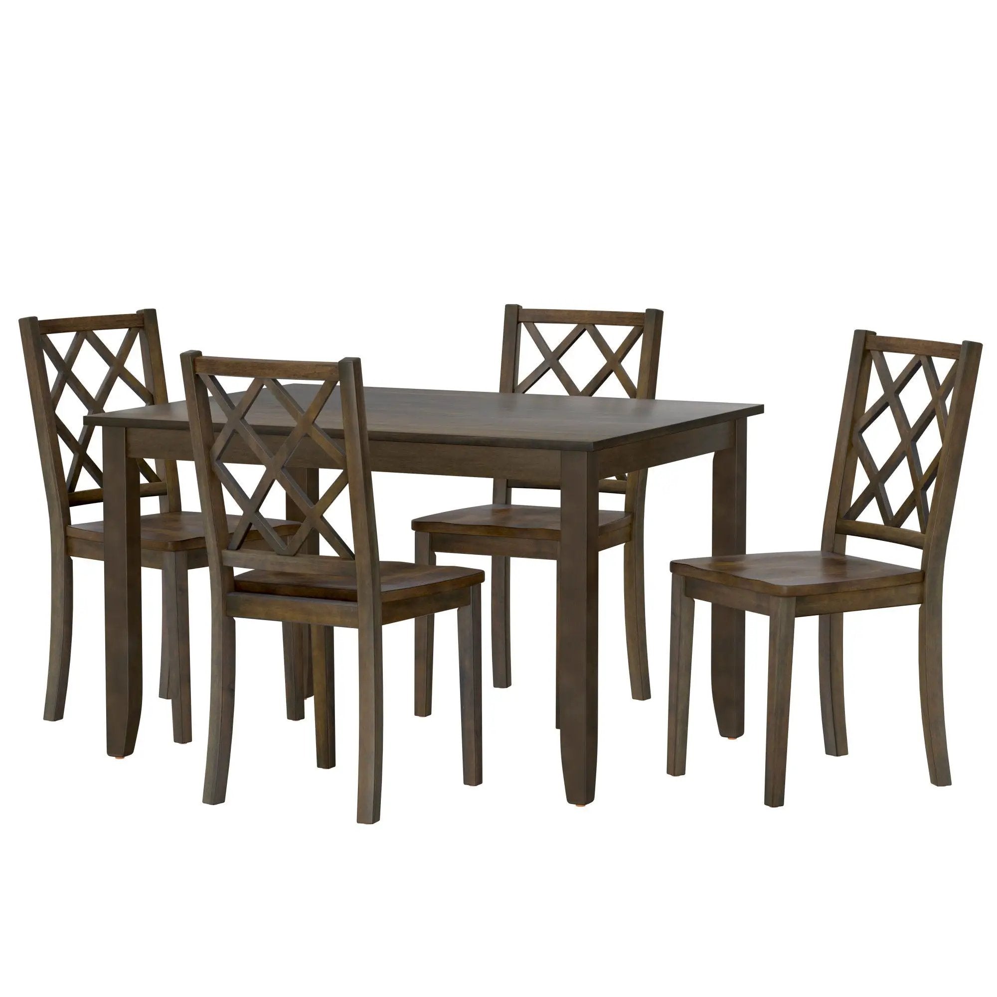 5 Piece Dining Table Set - Brown by Unique Piece Furniture