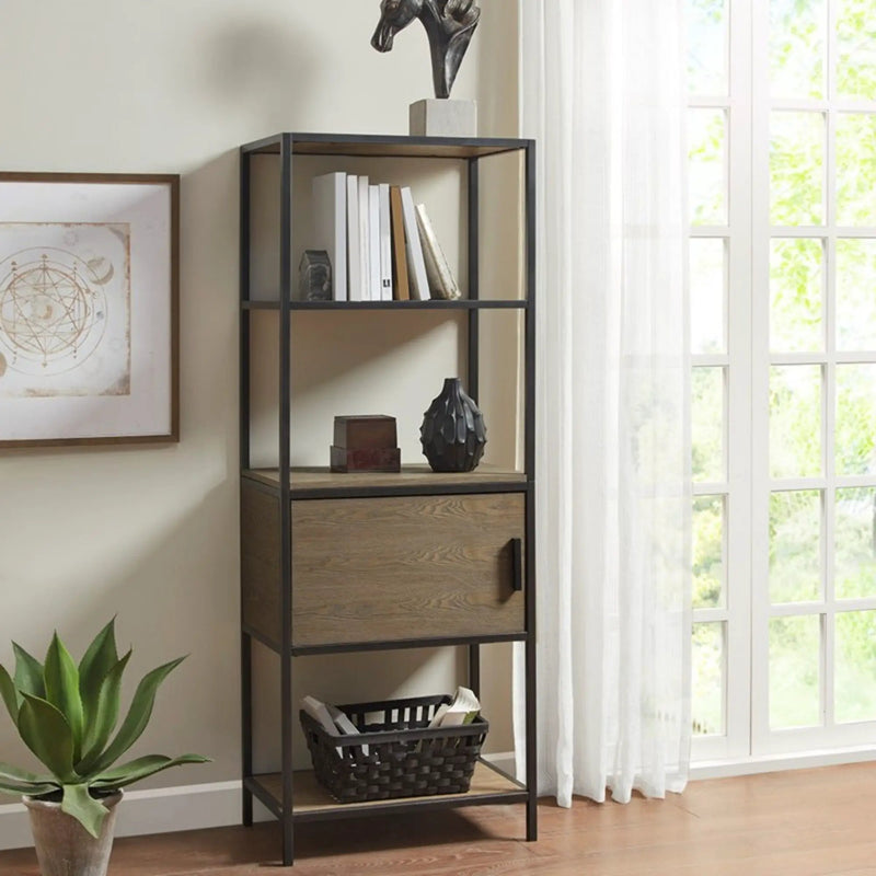 Darley - 3 Shelf Bookcase With Storage Cabinet - Gray by Unique Piece Furniture