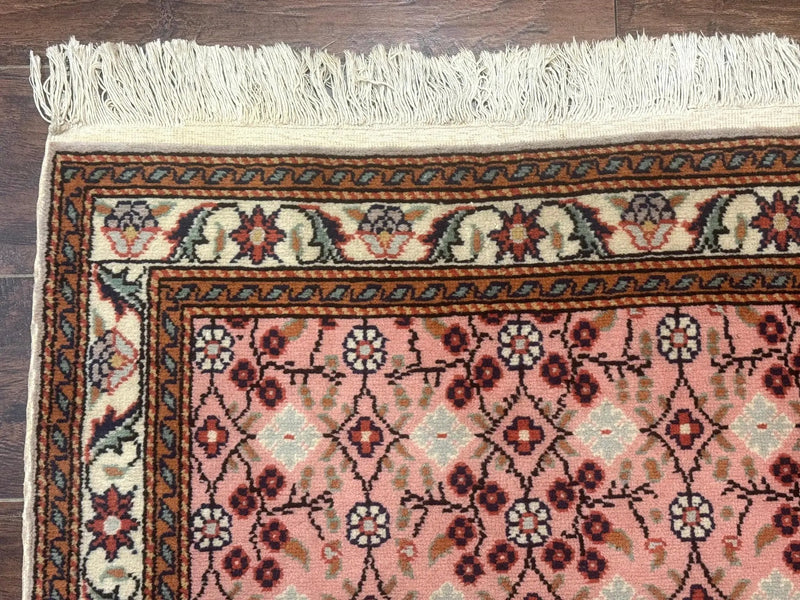 Turkish Sivas Rug 3x4, Pink, Handmade, Wool, Vintage by Jewel Rugs