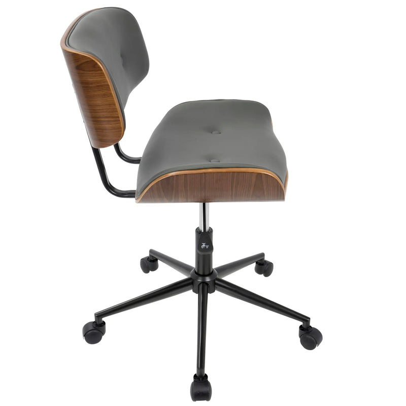 Lombardi - Mid Century Modern Adjustable Office Chair With Swivel by Unique Piece Furniture