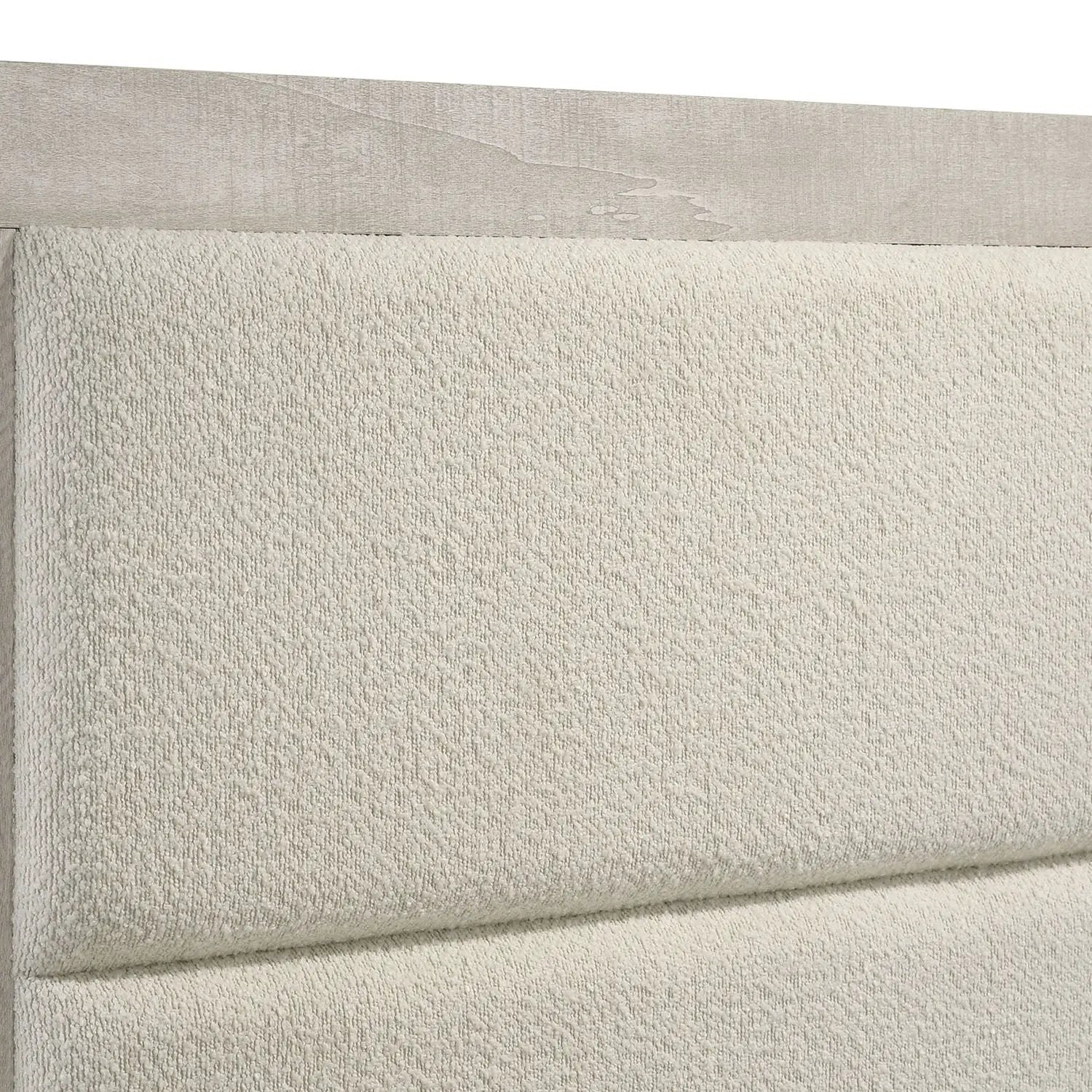 Strout - Queen Panel Bed With Upholstered Headboard - Rustic
