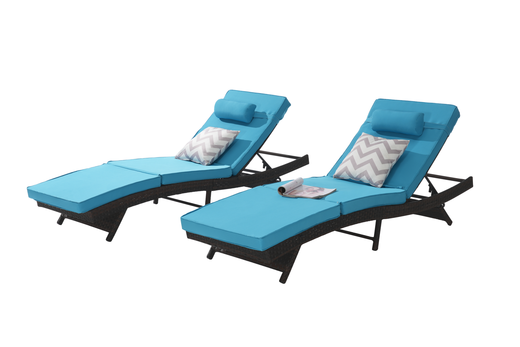Outdoor Wicker Reclining Chair Set of 2 by HouseOfZazla