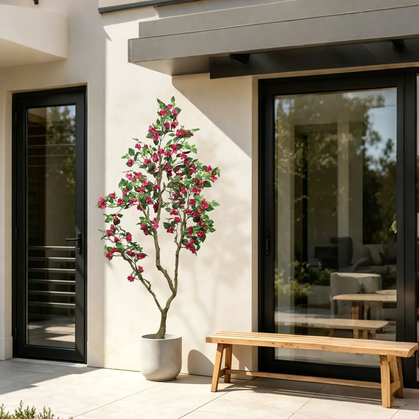 7Ft Artificial Bougainvillea Tree with Realistic Rose by HouseOfZazla