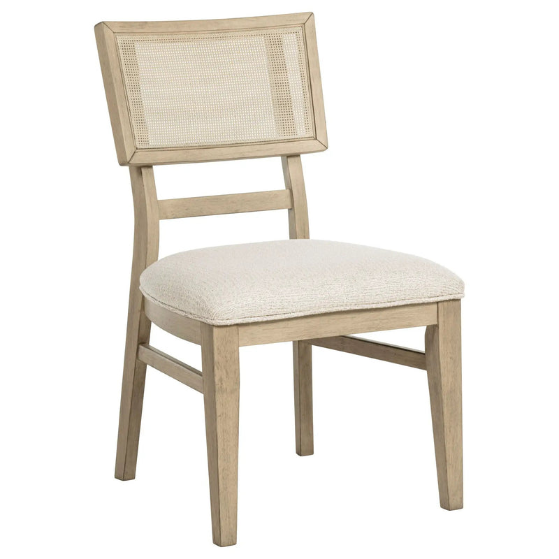 Kailani Rattan Cane Dining Side Chair Beige Oak (Set of 2) by Unique Piece Furniture