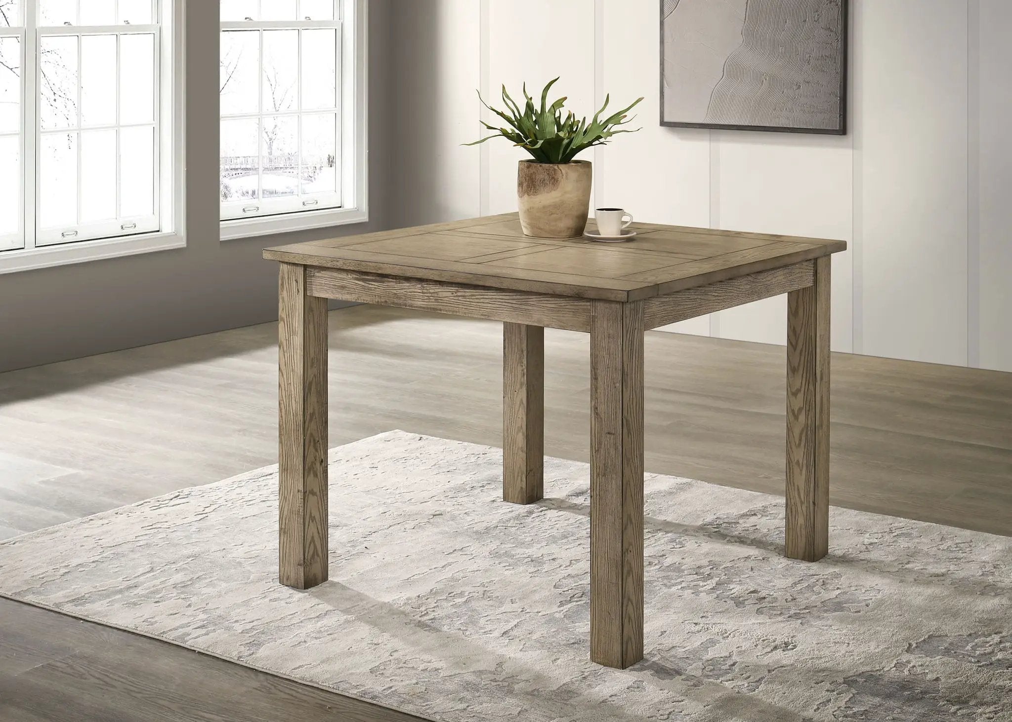 Cardova Square Counter Height Dining Table Vineyard Oak by Unique Piece Furniture