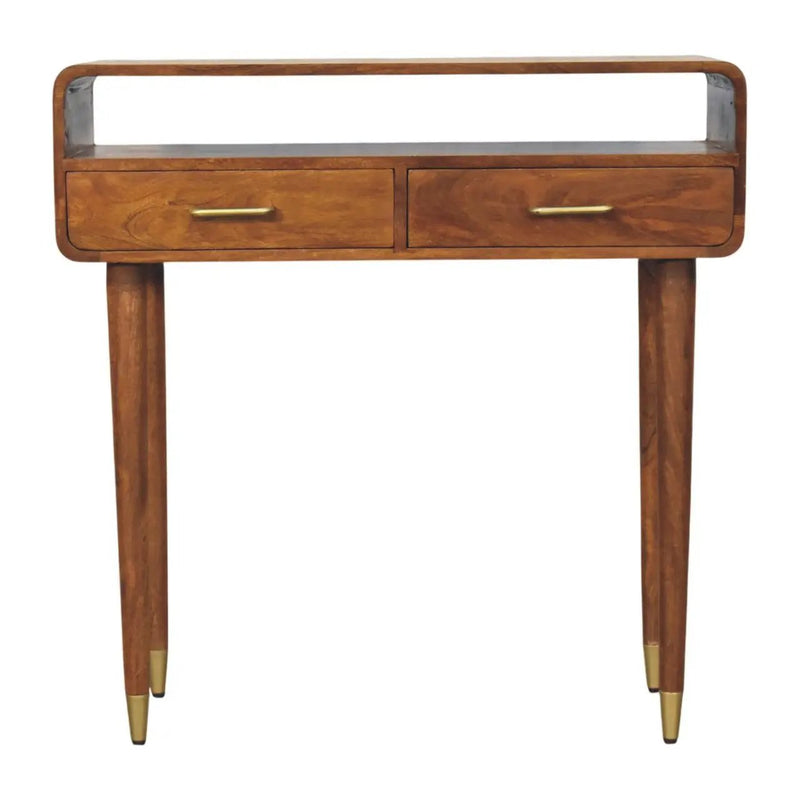 Solid Wood Valenza Curved Console Table by HouseOfZazla