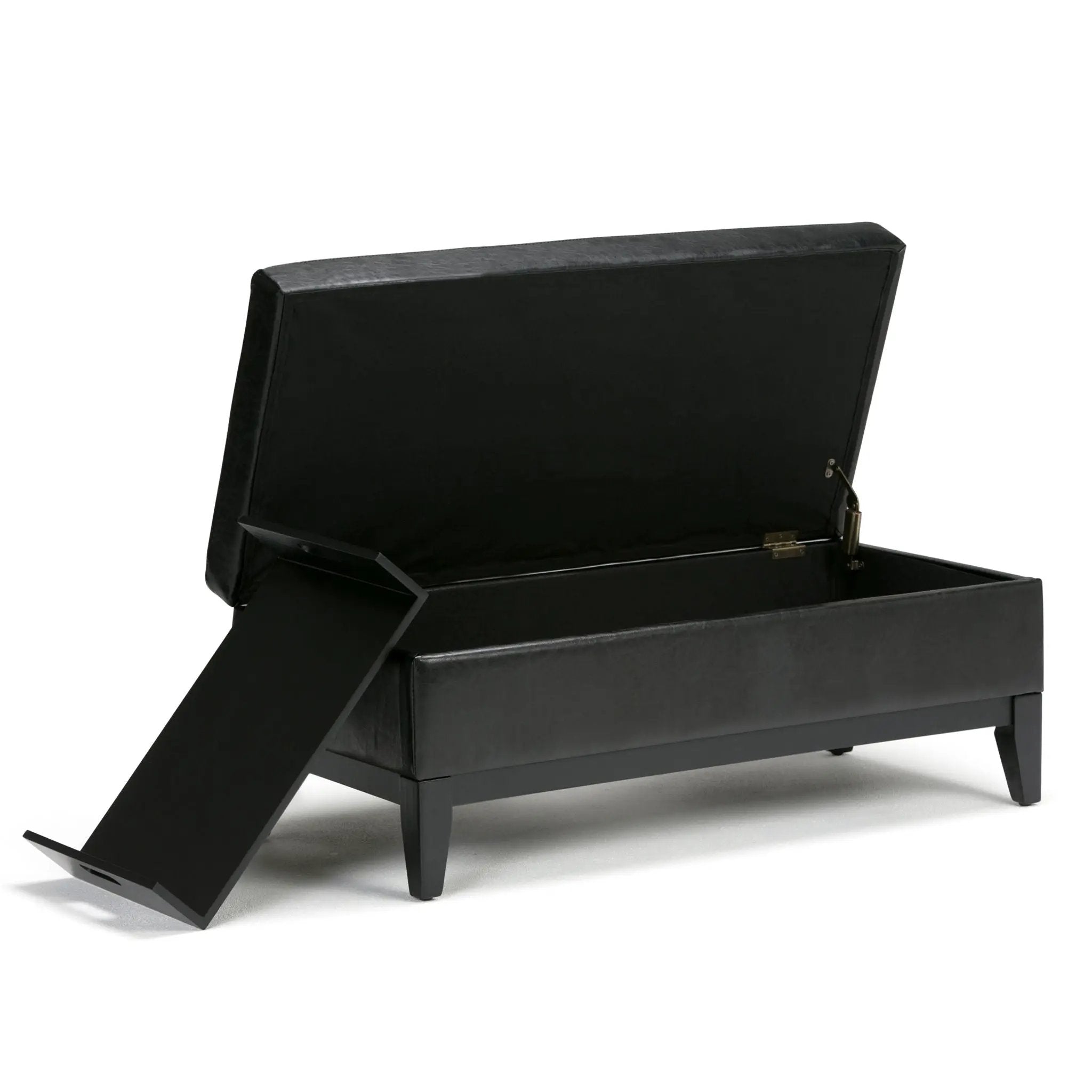 Oregon - Contemporary Storage Ottoman Bench With Tray by HouseOfZazla