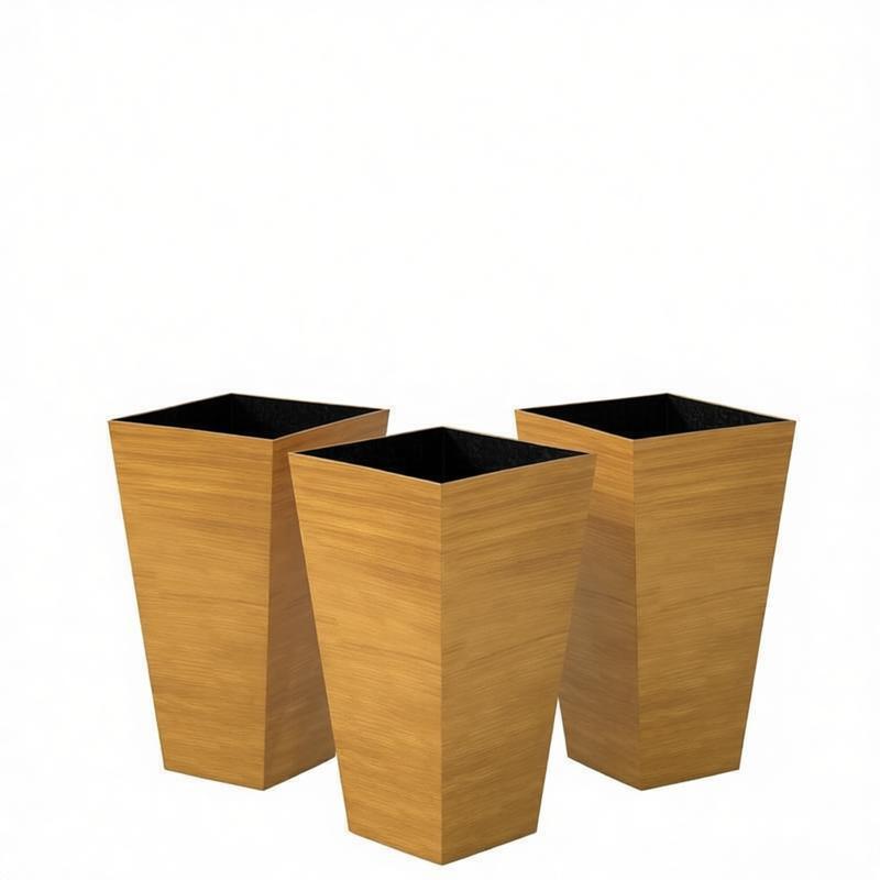 Classic Set of 3 Tall Outdoor Planters by HouseOfZazla