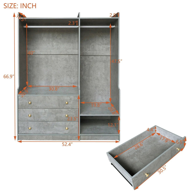 Open Wardrobe Storage For Bedroom by HouseOfZazla