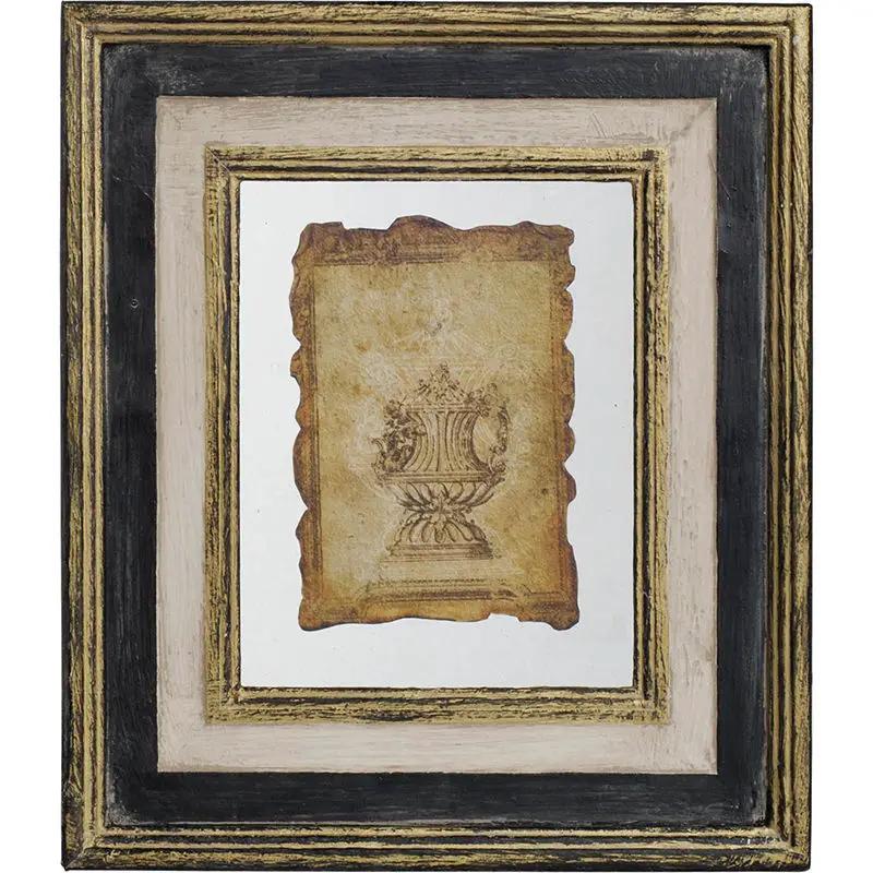Lucian - Stylish Framed Antiqued Sculpture Print by HouseOfZazla