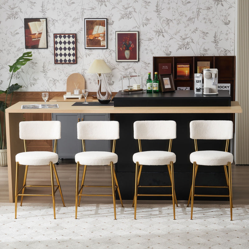 Modern Teddy Fabric Upholstered Bar Stools by HouseOfZazla