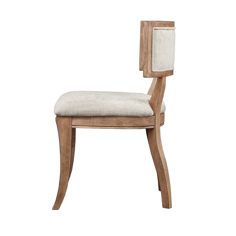 Beige Classic Dining Chair Set with Curved Back - Set of 2, photo 7 of 7