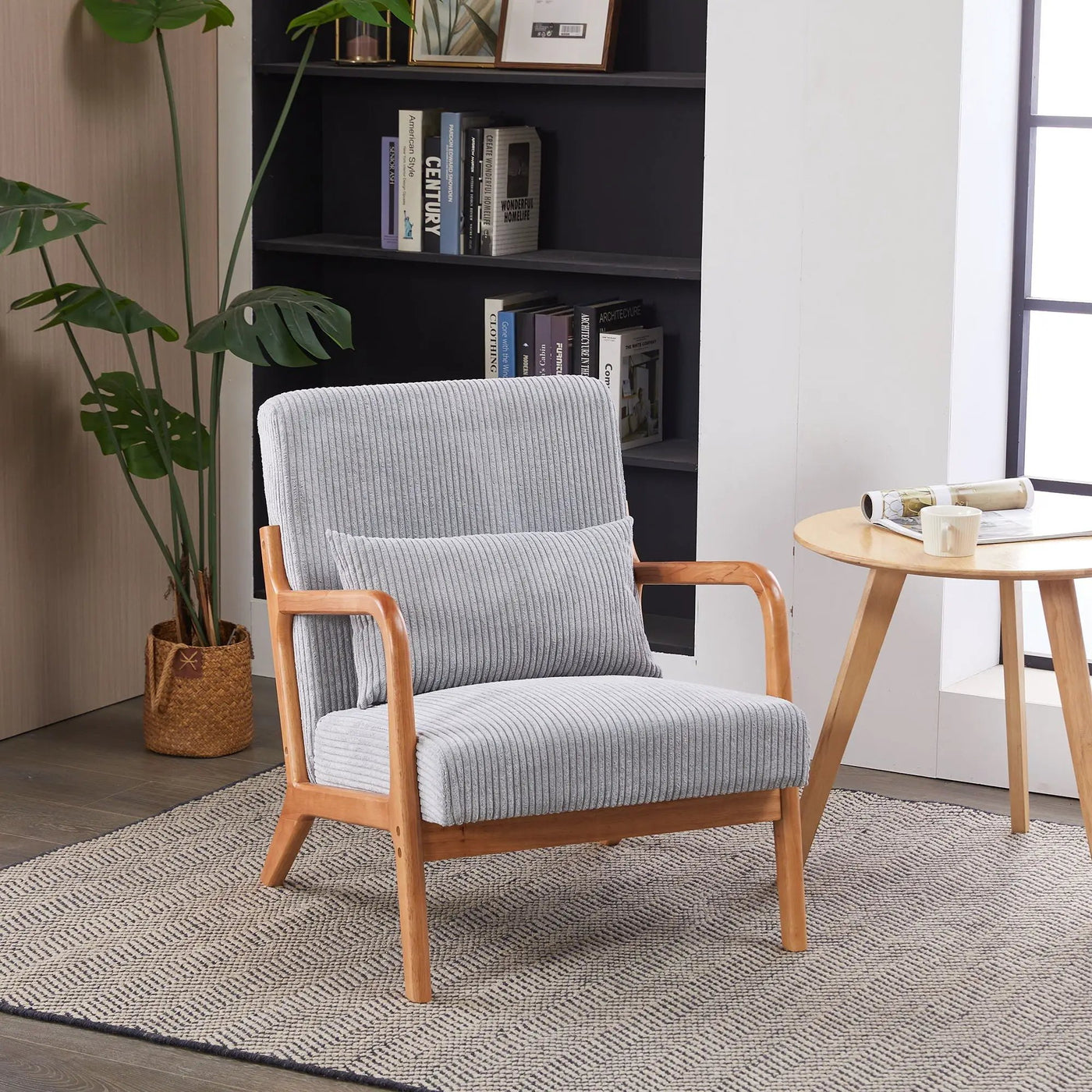 Accent Arm Chair With Pillow Upholstered by HouseOfZazla
