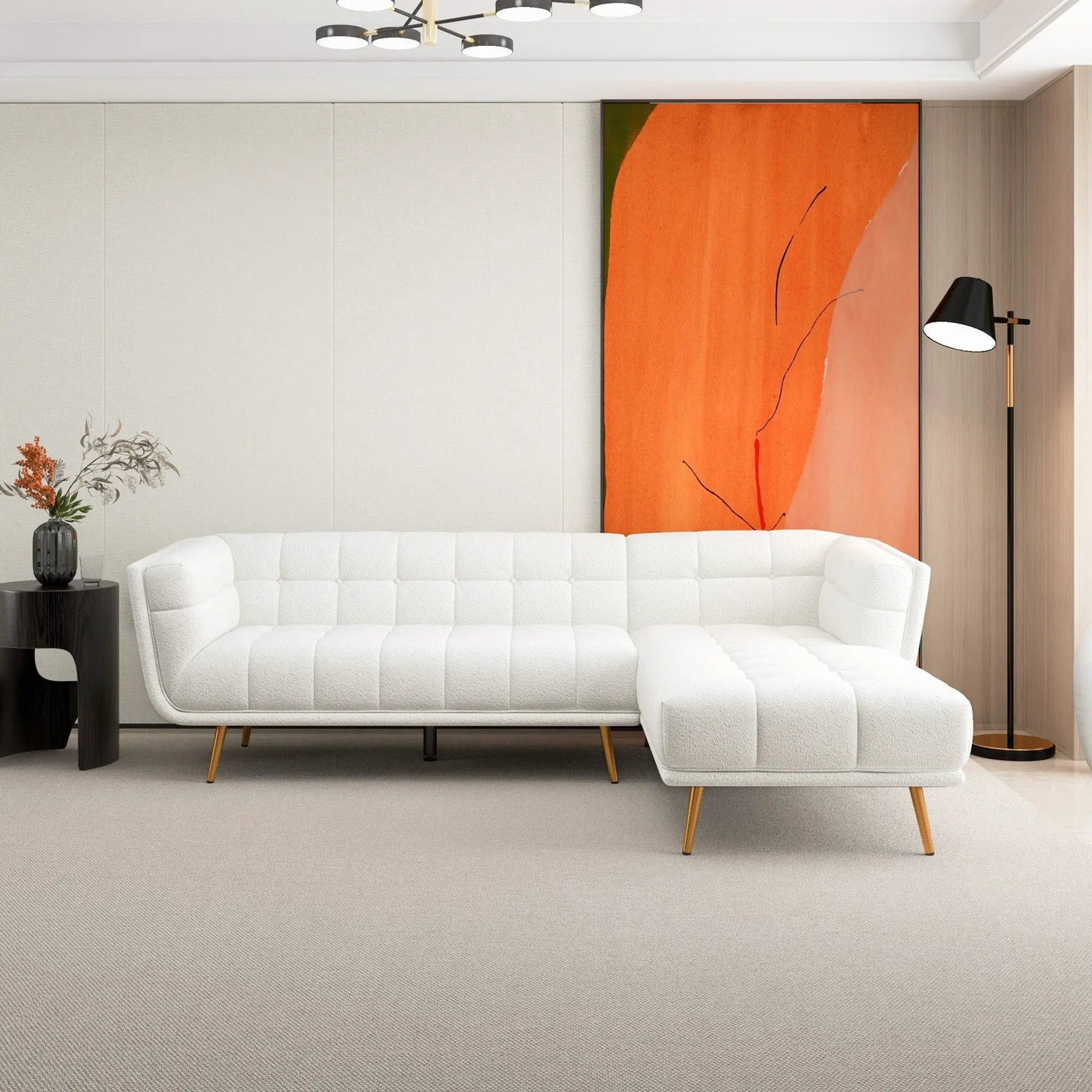 Addison - L Shape Sectional Sofa Tufted by HouseOfZazla
