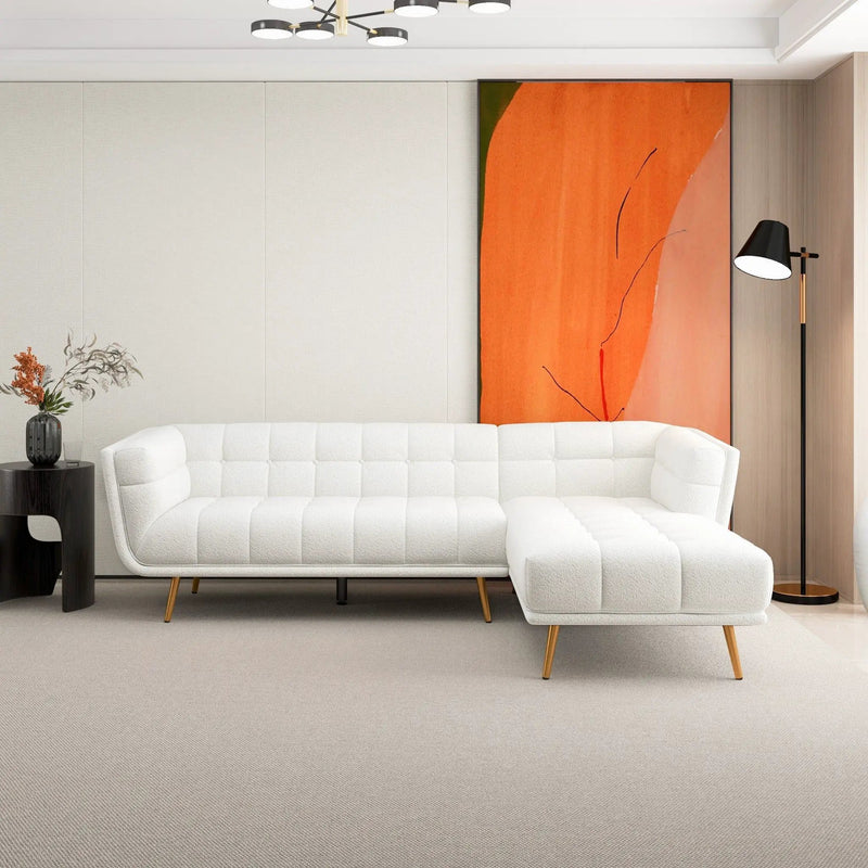 Addison - L Shape Sectional Sofa Tufted by HouseOfZazla