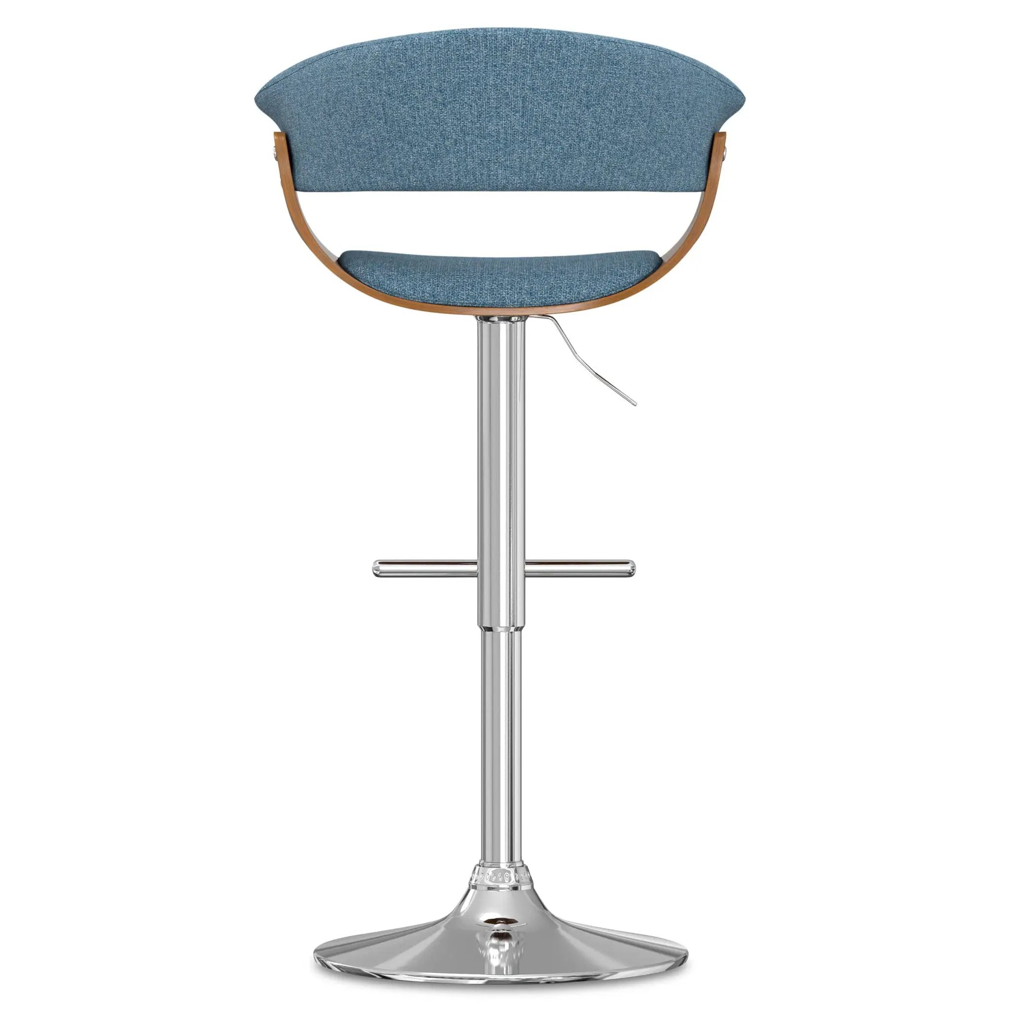Sheldon - Upholstered Adjustable Swivel Bar Stool by HouseOfZazla