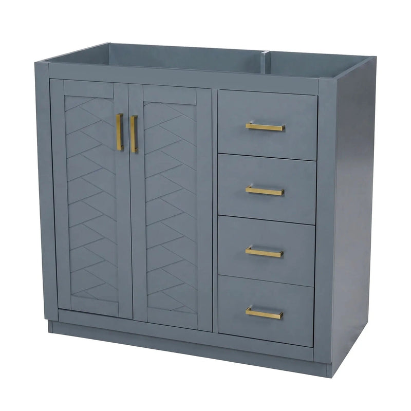 Retro Style Bathroom Vanity, 3 Drawers & Soft Closing Doors by HouseOfZazla