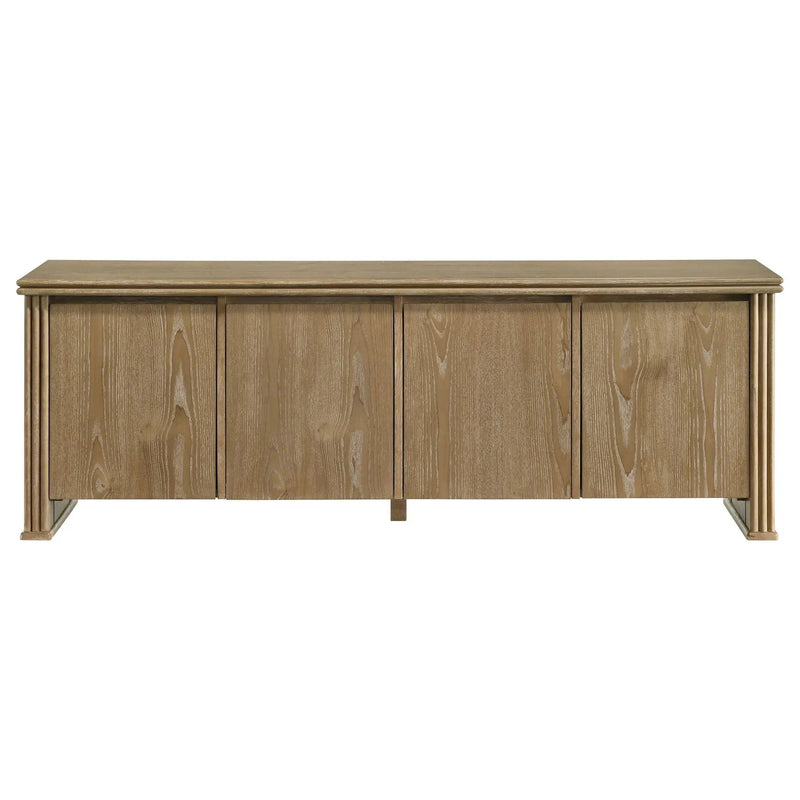 Adina 70-inch TV Stand Media Console Distressed Light Brown by Unique Piece Furniture