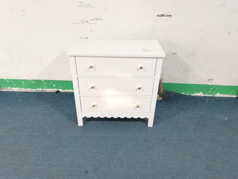White 3 Drawer Dresser for Bedroom by HouseOfZazla