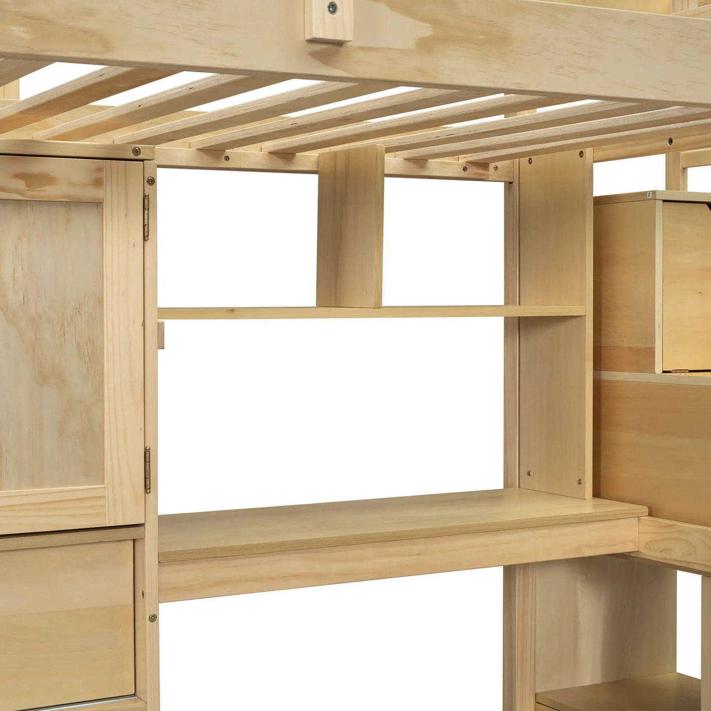 Loft Bed With Built In Desk And Staircase by HouseOfZazla
