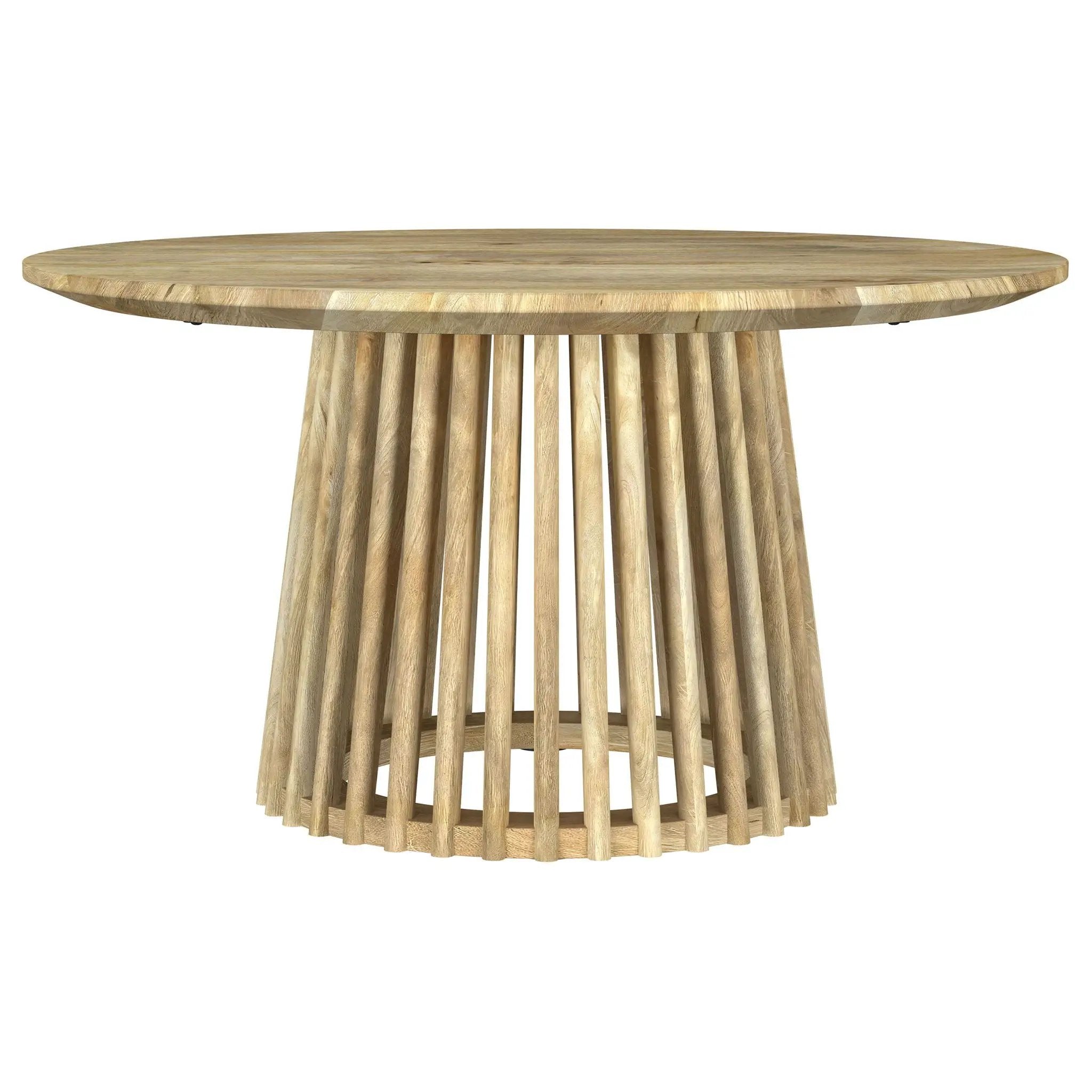 Touhy Round Solid Wood Cocktail Coffee Table Natural Mango by Unique Piece Furniture