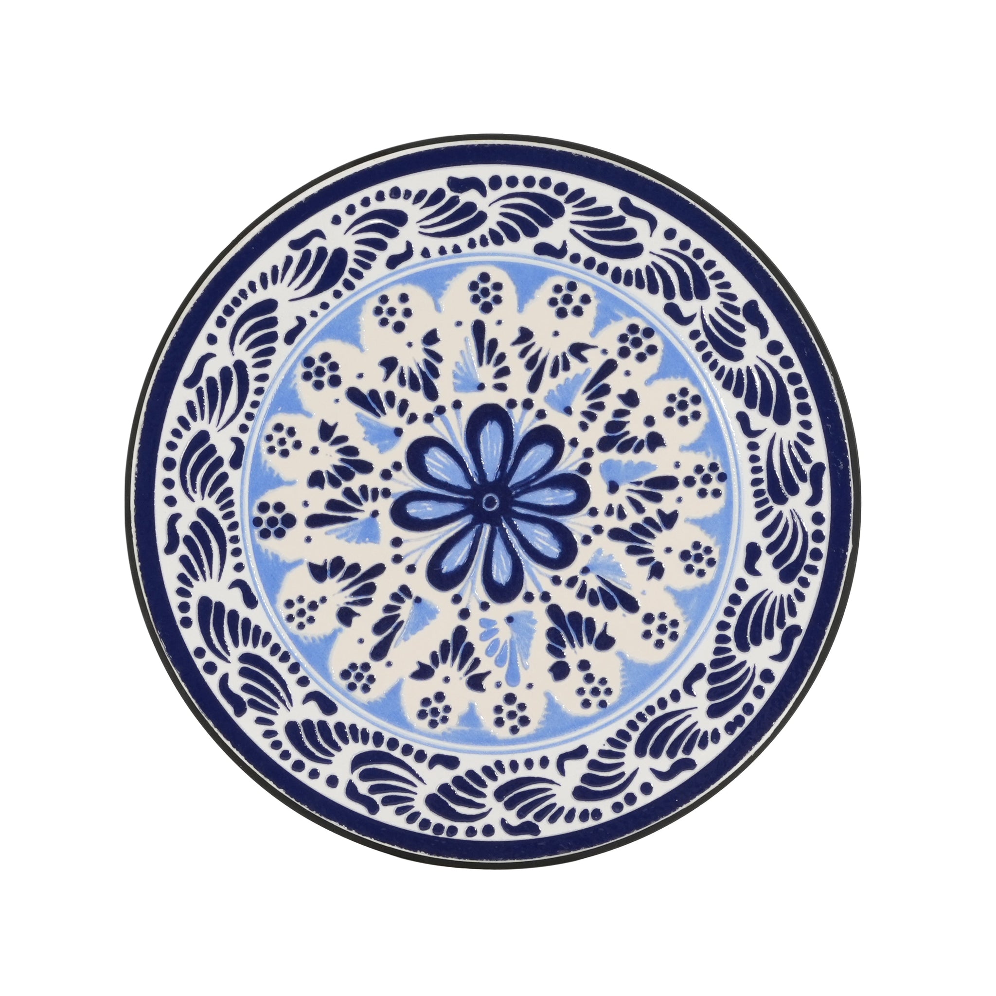 Patio Side Table, Blue+Black by HouseOfZazla