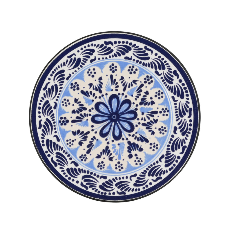 Patio Side Table, Blue+Black by HouseOfZazla