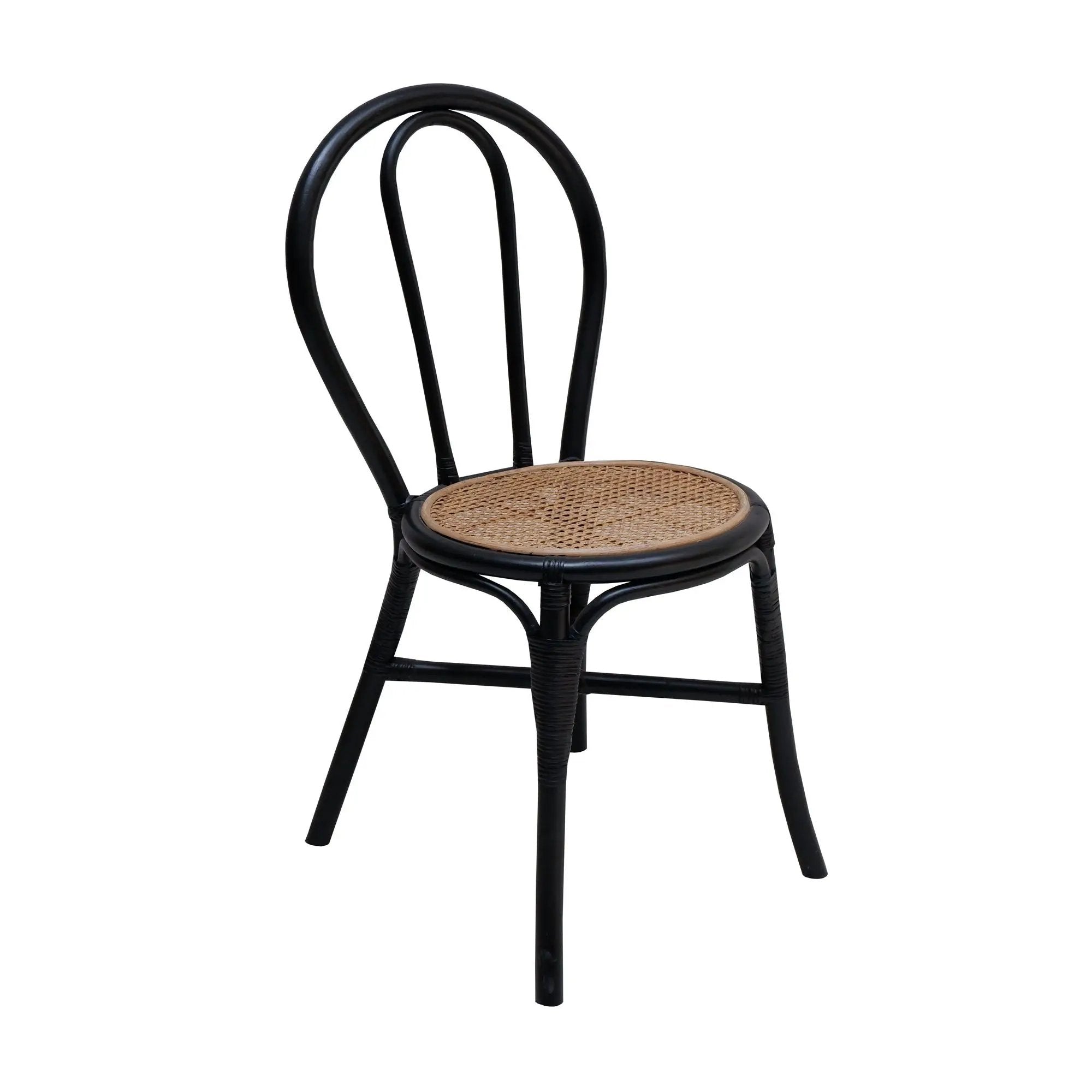 Rattan Dining Chair (Set of 2) - Black Multi by Unique Piece Furniture