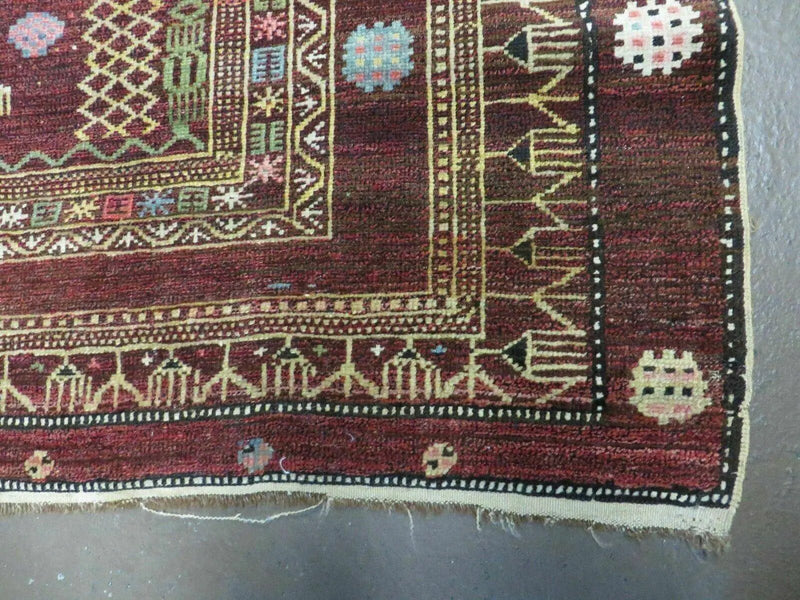 4' X 6' Antique Handmade Caucasian Shirvan Russian Armenian Wool Rug Colorful by Jewel Rugs