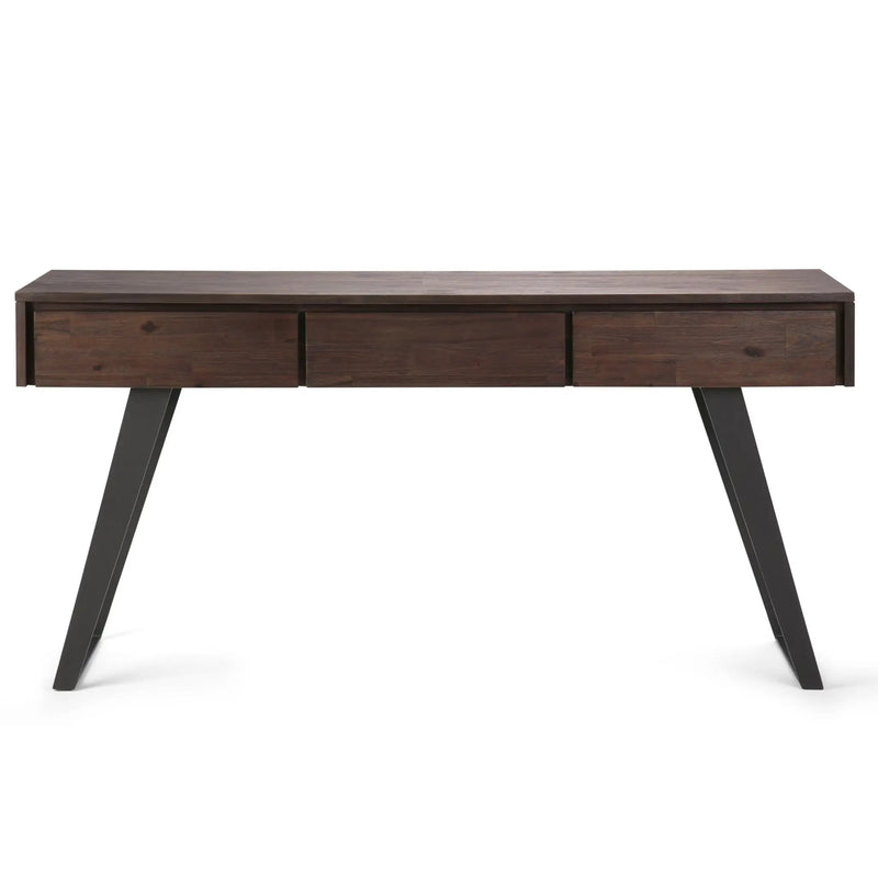 Lowry - Desk - Distressed Charcoal Brown by HouseOfZazla