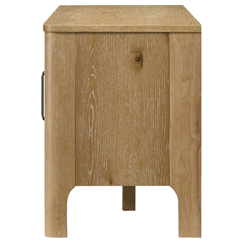 Rowe 65-inch 2-door Wood TV Stand Media Console Light Oak by Unique Piece Furniture