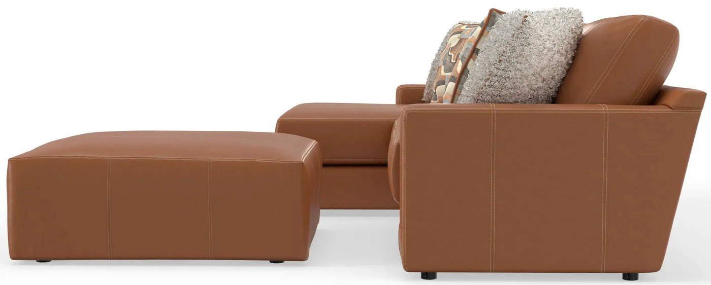 Minori - Italian Leather Sofa / Chaise And Cocktail Ottoman by Unique Piece Furniture