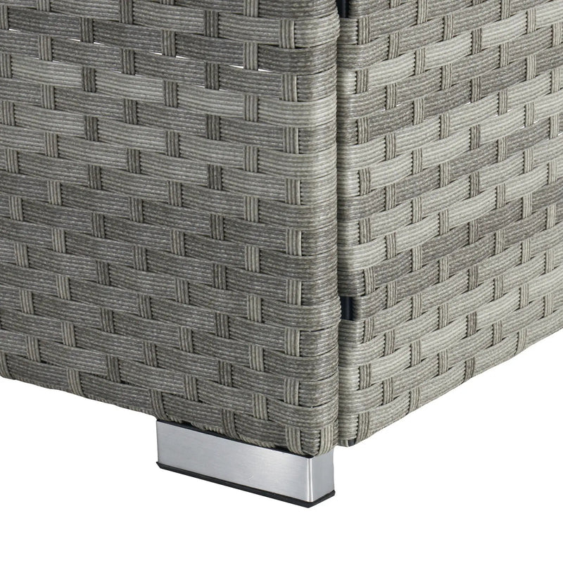 Outdoor Sofa Pe Rattan Furniture Deck Chair - Gray by HouseOfZazla