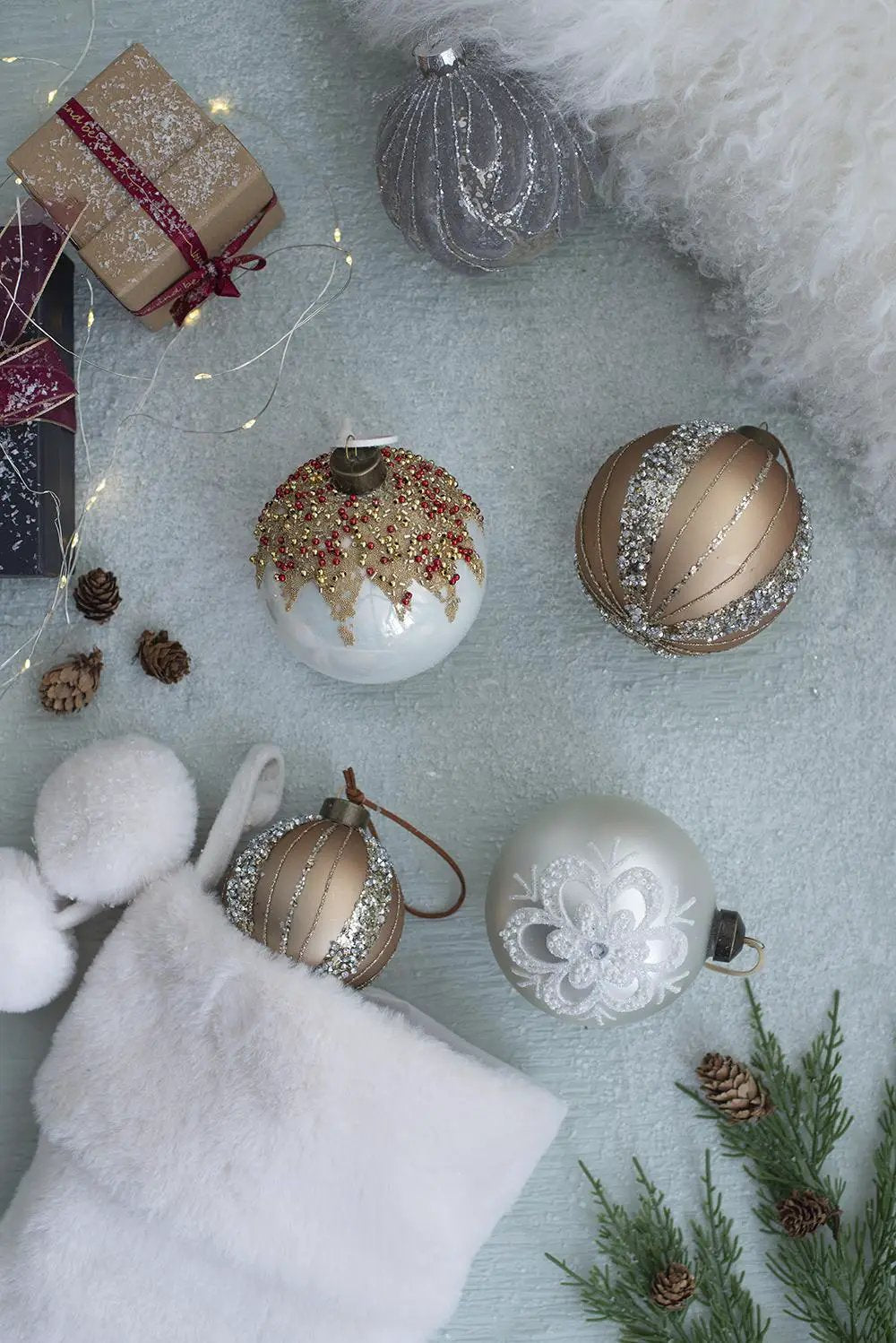 Christmas Ball Ornaments Tree Ornaments For Holiday Party Decorations by HouseOfZazla