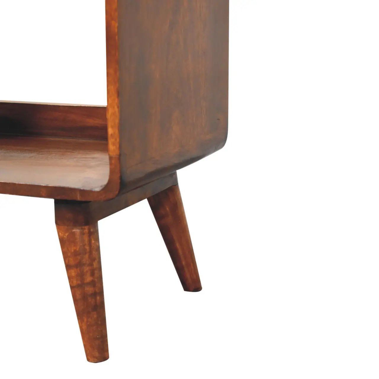 Solid Wood Curved Chestnut Media Unit by HouseOfZazla