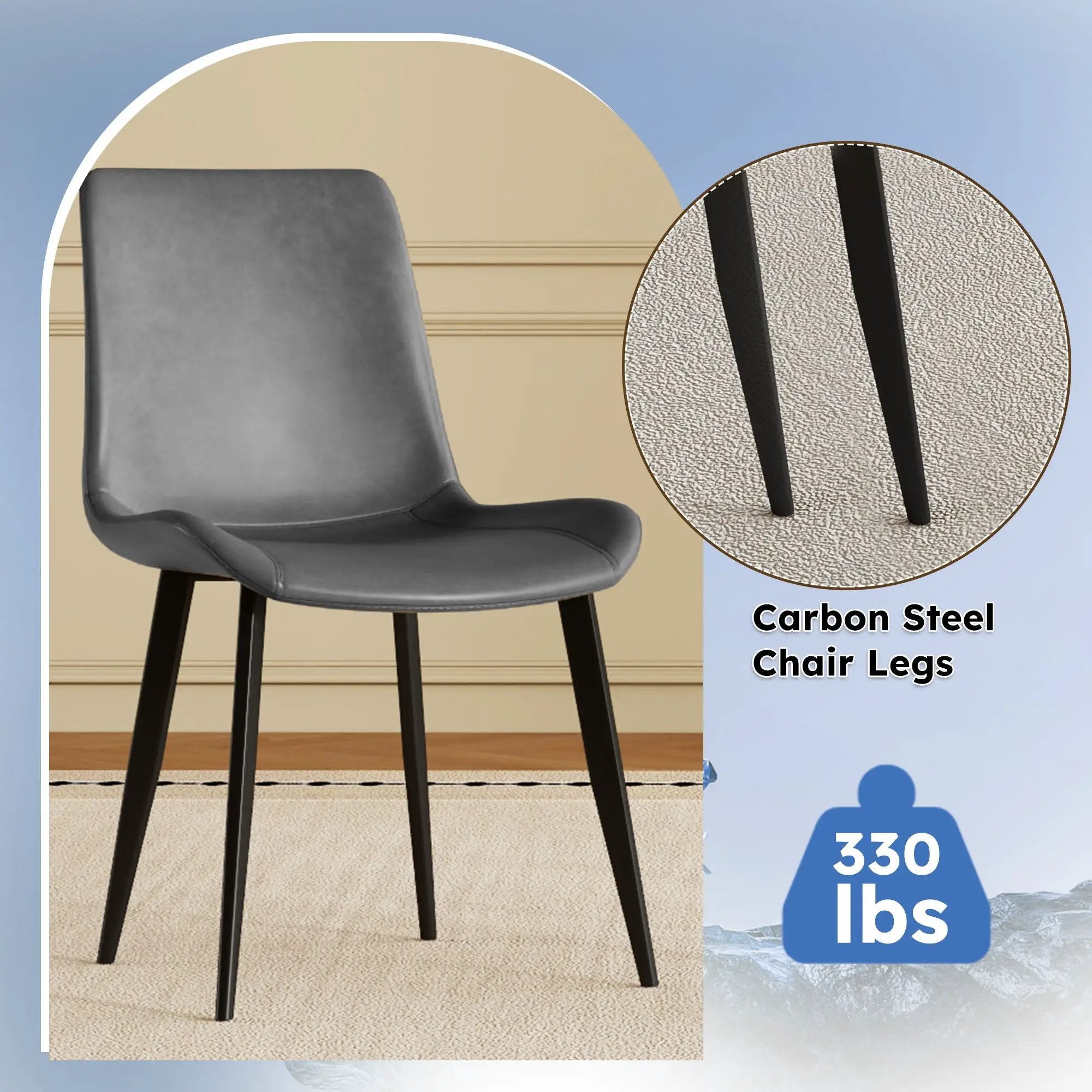 Modern Dining Chairs Ergonomic Design For Kitchen (Set of 4) by Unique Piece Furniture