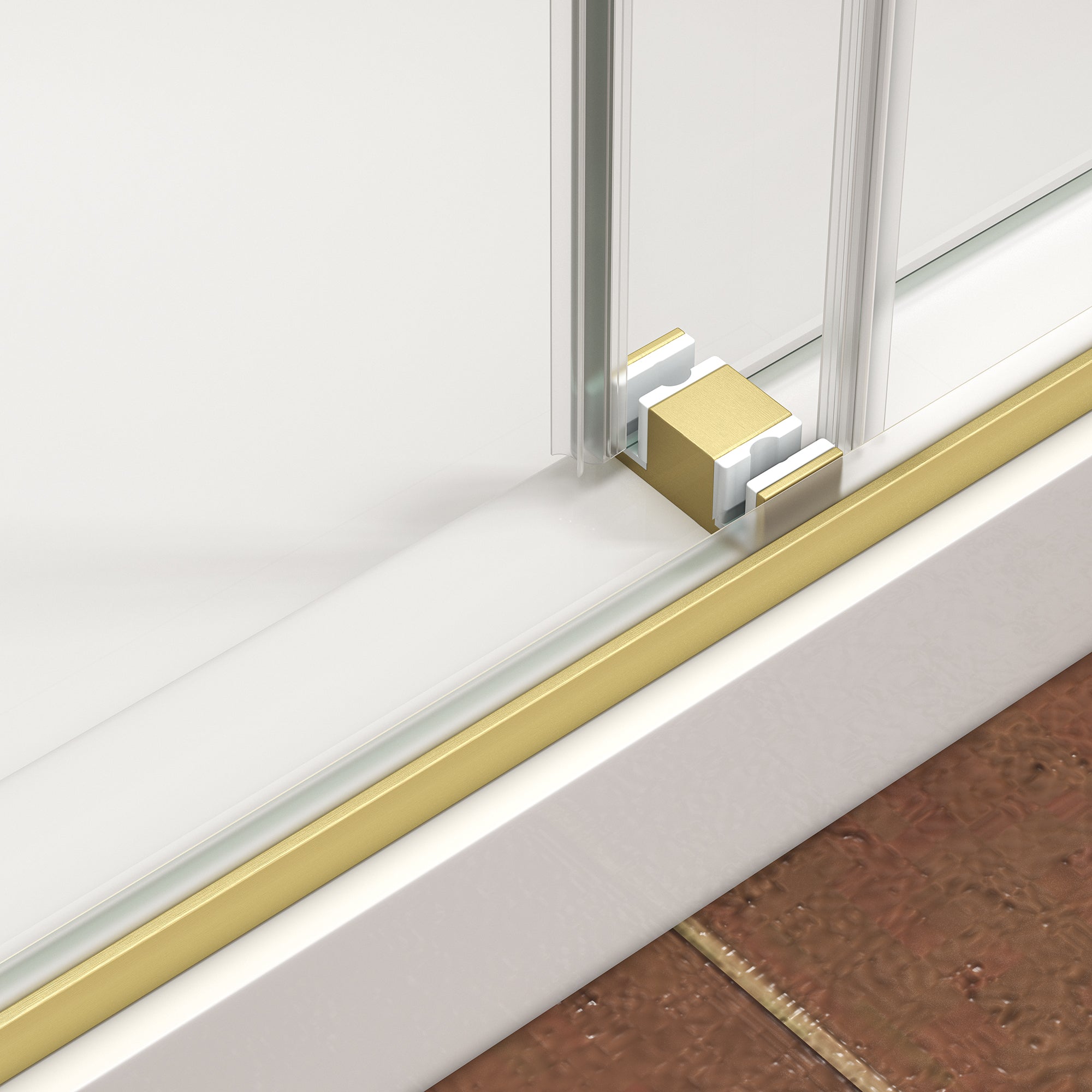 43"-48" W x 76" H Brushed Frameless Shower Door by HouseOfZazla