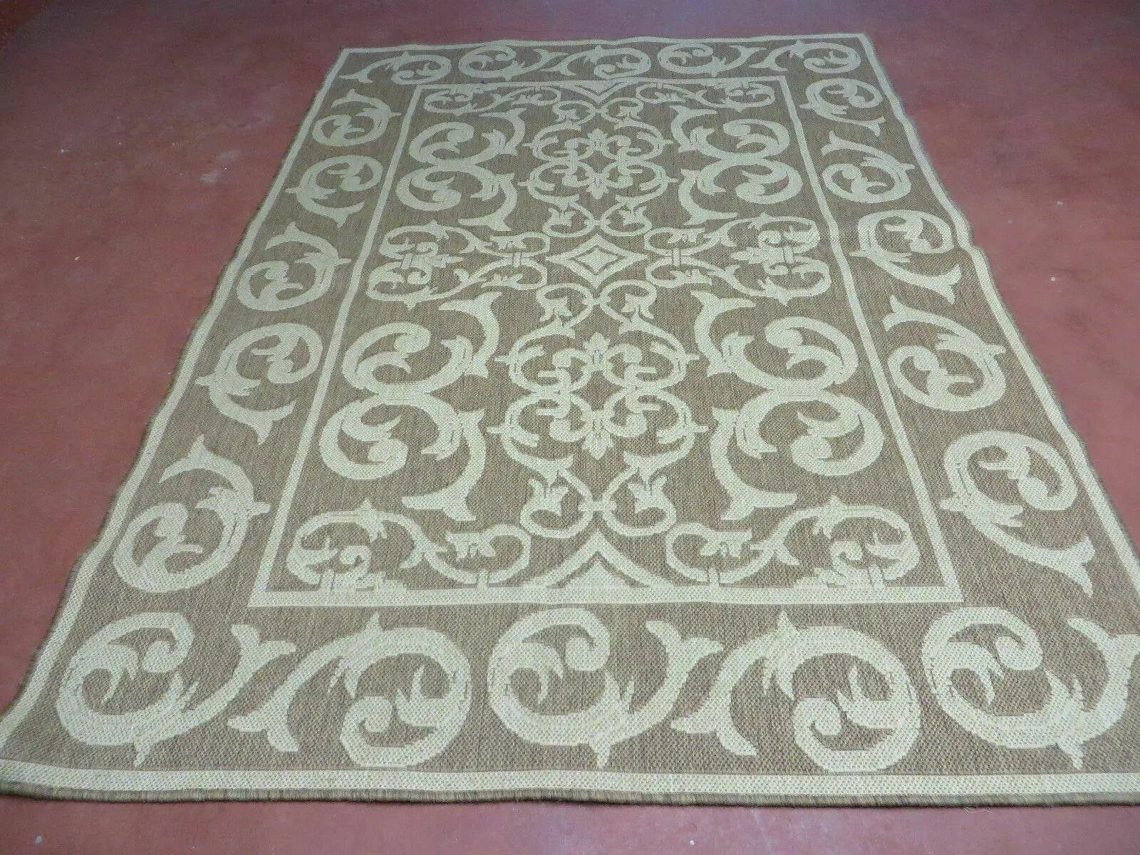 5' X 7' Machine Made Natural Fiber Jute Kilim Two Sided Rug Carpet Flat Weave Contemporary Design by Jewel Rugs
