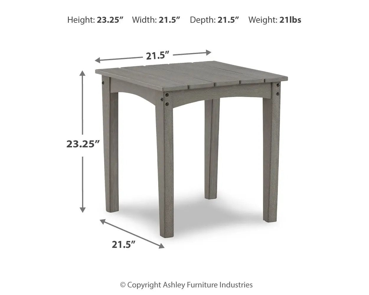 Visola - Square End Table - Gray by Unique Piece Furniture