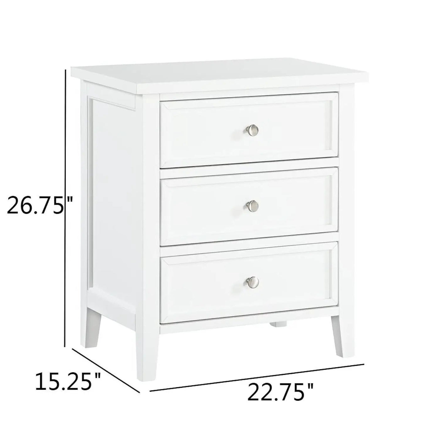 Luca - 3 Drawer Nightstand by HouseOfZazla