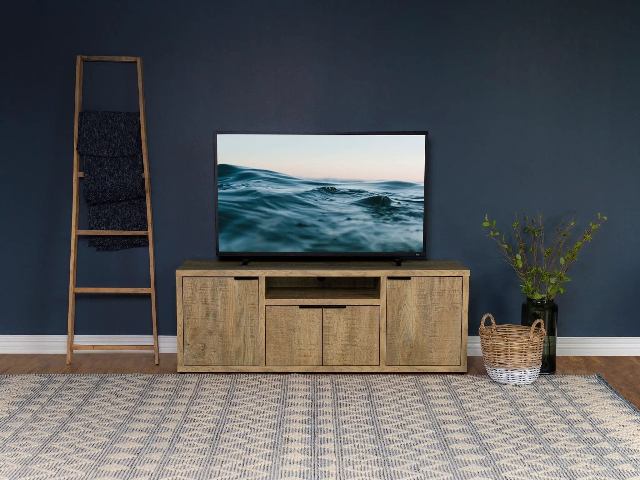 Tabby 4-door Engineered Wood 60-inch TV Stand Mango by Unique Piece Furniture