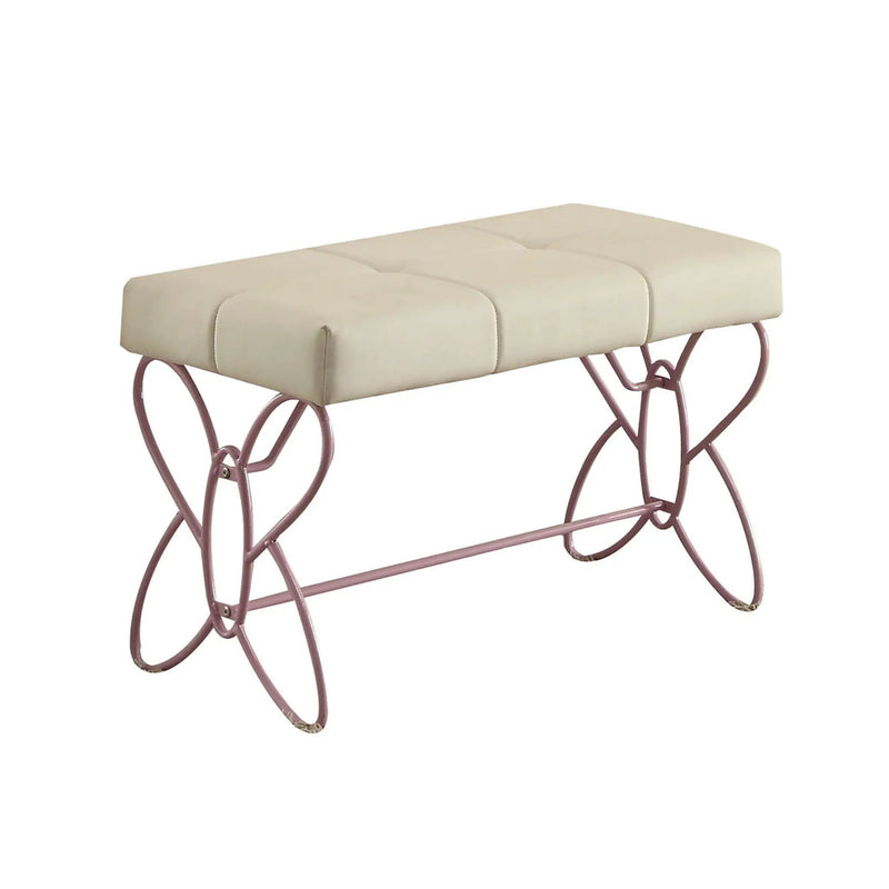 Priya II - Synthetic Leather Purple Bench - Purple / White by HouseOfZazla