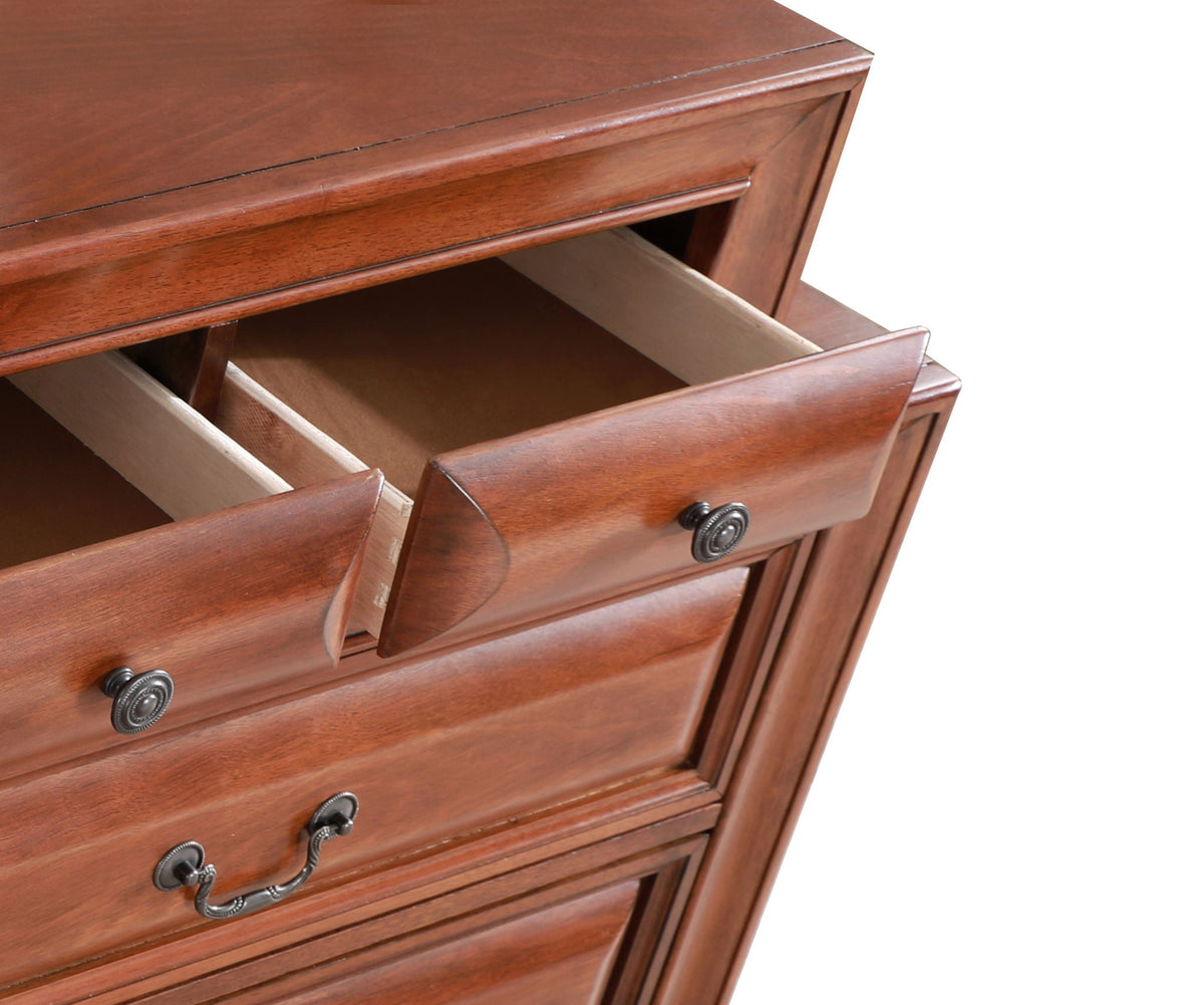 LaVita Dresser with Real Wood Veneers and Dovetail Drawers - Light or Dark Brown, photo 12 of 14